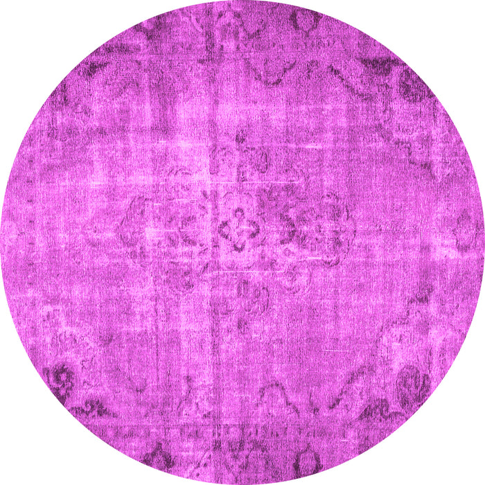 Round Persian Pink Traditional Rug, tr3144pnk