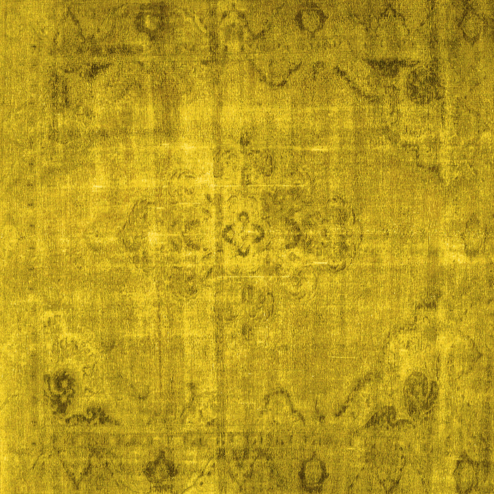 Square Persian Yellow Traditional Rug, tr3144yw