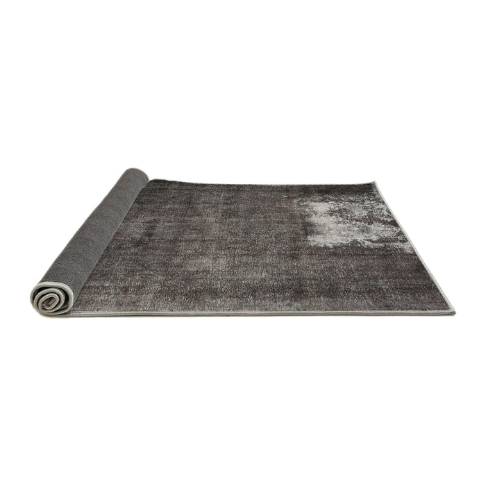 Sideview of Traditional Charcoal Gray Persian Rug, tr3145