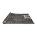 Sideview of Traditional Charcoal Gray Persian Rug, tr3145