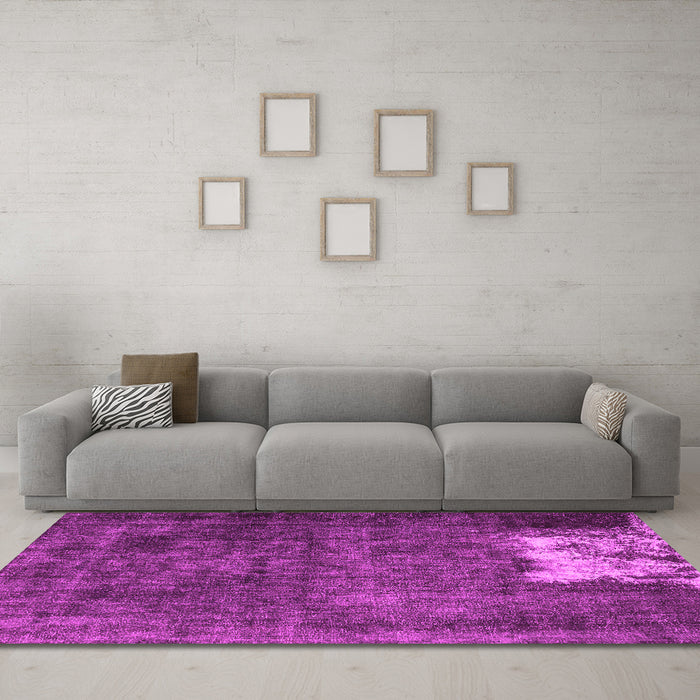 Machine Washable Persian Pink Traditional Rug in a Living Room, wshtr3145pnk