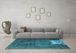 Machine Washable Persian Light Blue Traditional Rug in a Living Room, wshtr3145lblu