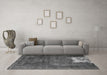 Machine Washable Persian Gray Traditional Rug in a Living Room,, wshtr3145gry