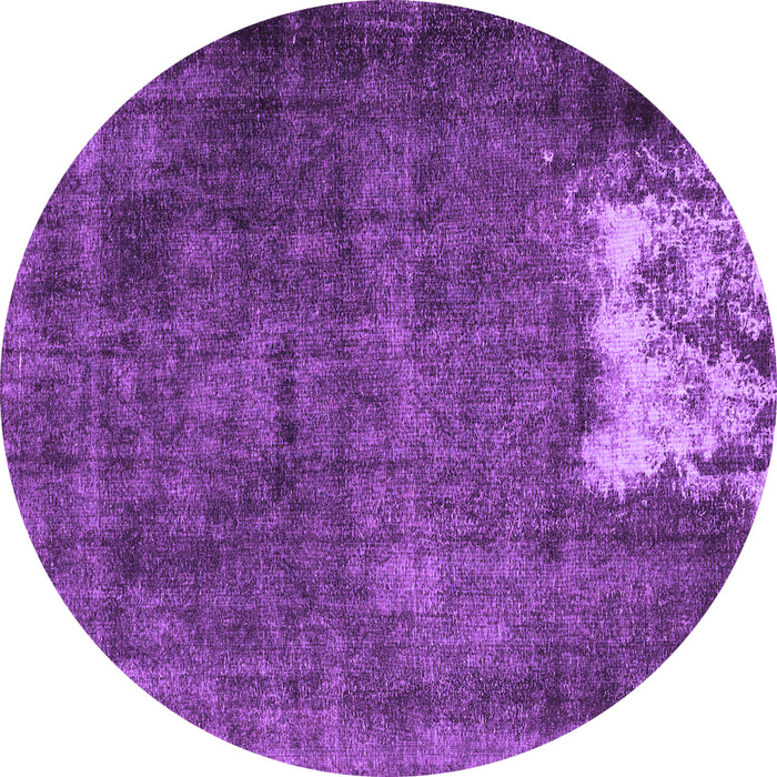 Round Persian Purple Traditional Rug, tr3145pur