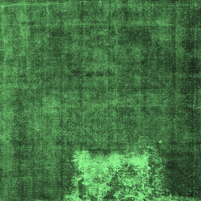 Square Persian Emerald Green Traditional Rug, tr3145emgrn