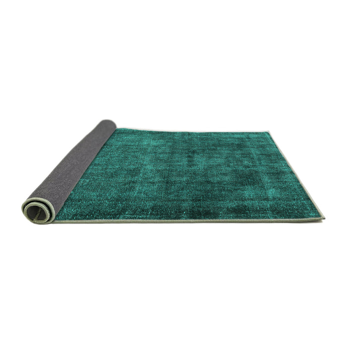 Sideview of Persian Turquoise Traditional Rug, tr3145turq