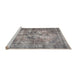 Sideview of Machine Washable Traditional Sandstone Brown Rug, wshtr3146