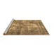 Sideview of Machine Washable Persian Brown Traditional Rug, wshtr3146brn