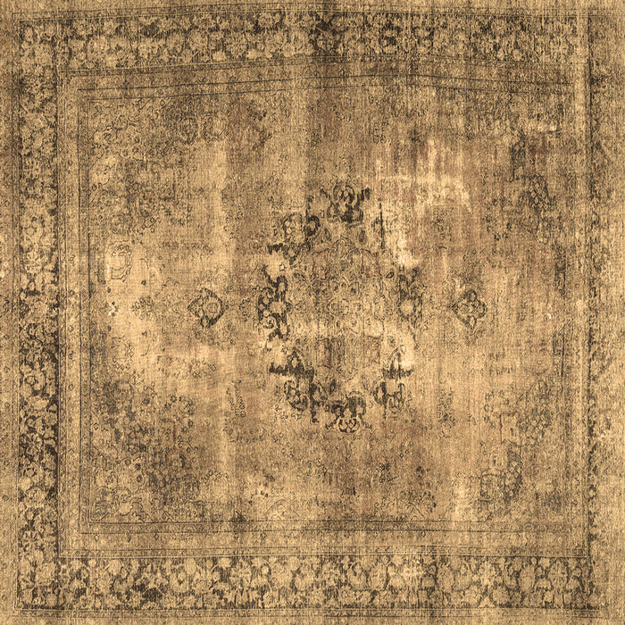 Square Machine Washable Persian Brown Traditional Rug, wshtr3146brn