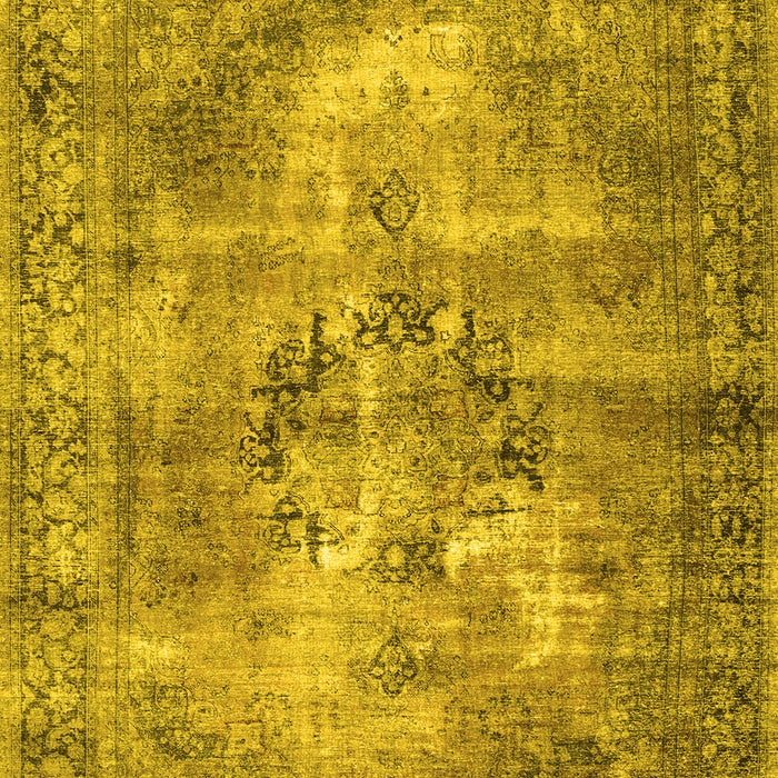 Machine Washable Persian Yellow Traditional Rug, wshtr3146yw