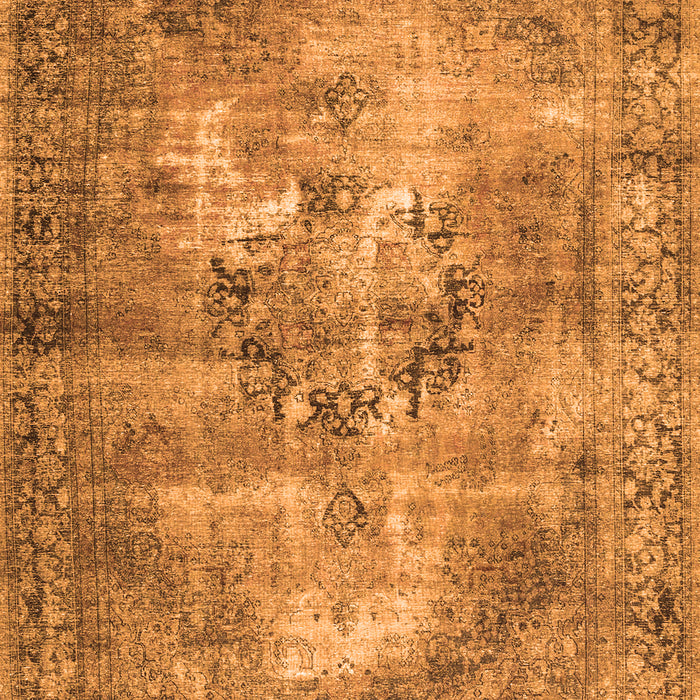 Serging Thickness of Machine Washable Persian Orange Traditional Area Rugs, wshtr3146org