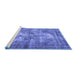 Sideview of Machine Washable Persian Blue Traditional Rug, wshtr3146blu