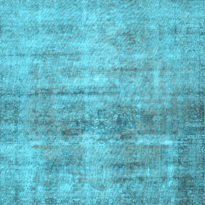 Square Machine Washable Persian Light Blue Traditional Rug, wshtr3147lblu