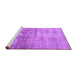 Sideview of Machine Washable Persian Purple Traditional Area Rugs, wshtr3147pur