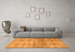 Machine Washable Persian Orange Traditional Area Rugs in a Living Room, wshtr3147org