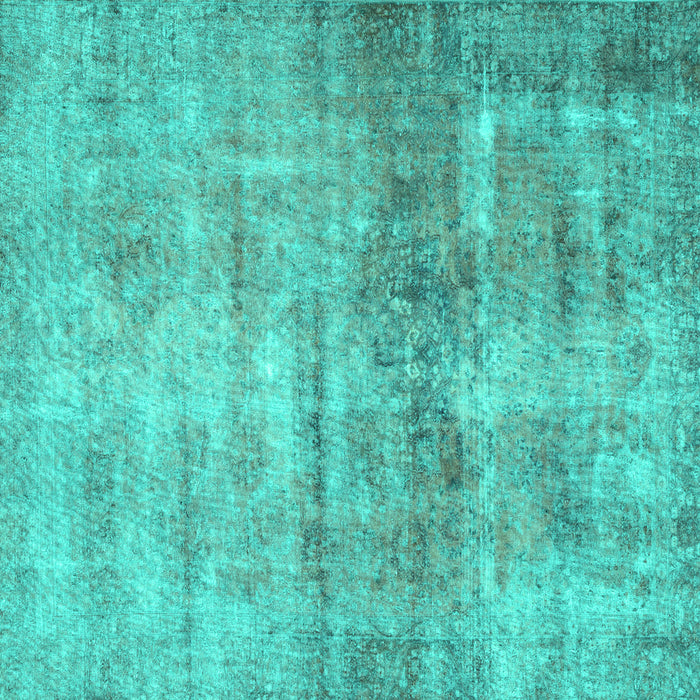 Square Machine Washable Persian Turquoise Traditional Area Rugs, wshtr3147turq
