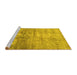 Sideview of Machine Washable Persian Yellow Traditional Rug, wshtr3147yw