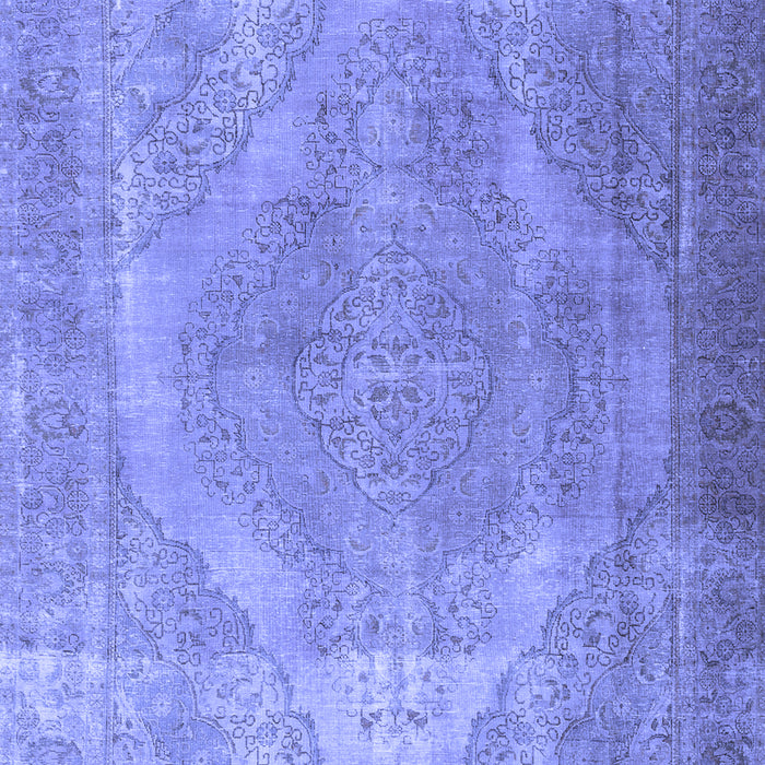 Machine Washable Persian Blue Traditional Rug, wshtr3148blu