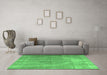 Machine Washable Persian Emerald Green Traditional Area Rugs in a Living Room,, wshtr3148emgrn