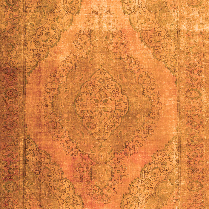 Serging Thickness of Machine Washable Persian Orange Traditional Area Rugs, wshtr3148org