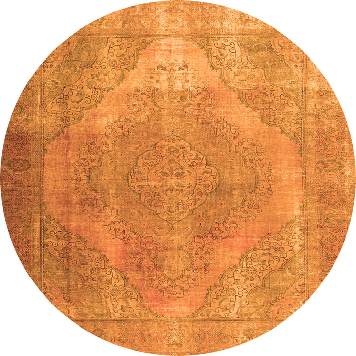 Machine Washable Persian Orange Traditional Area Rugs, wshtr3148org