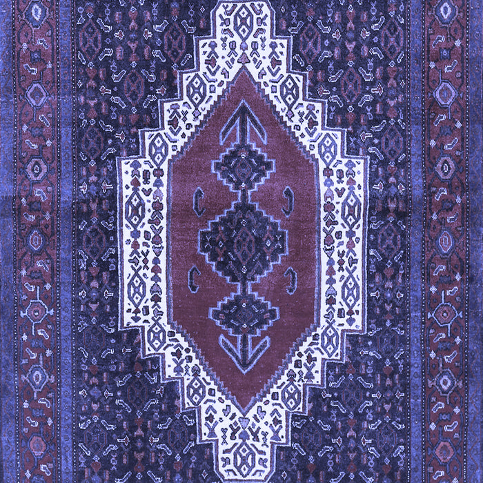 Machine Washable Persian Blue Traditional Rug, wshtr314blu