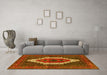 Machine Washable Persian Yellow Traditional Rug in a Living Room, wshtr314yw