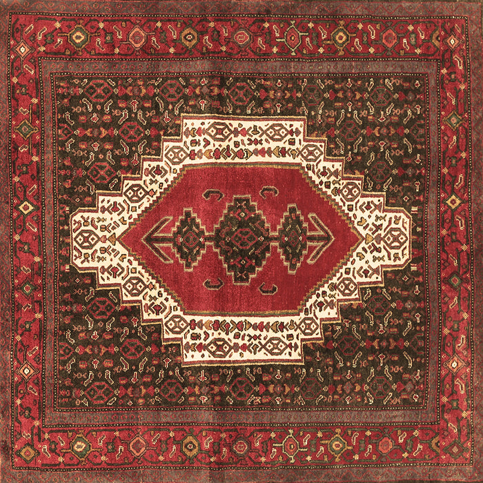 Square Persian Brown Traditional Rug, tr314brn
