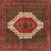 Square Persian Brown Traditional Rug, tr314brn