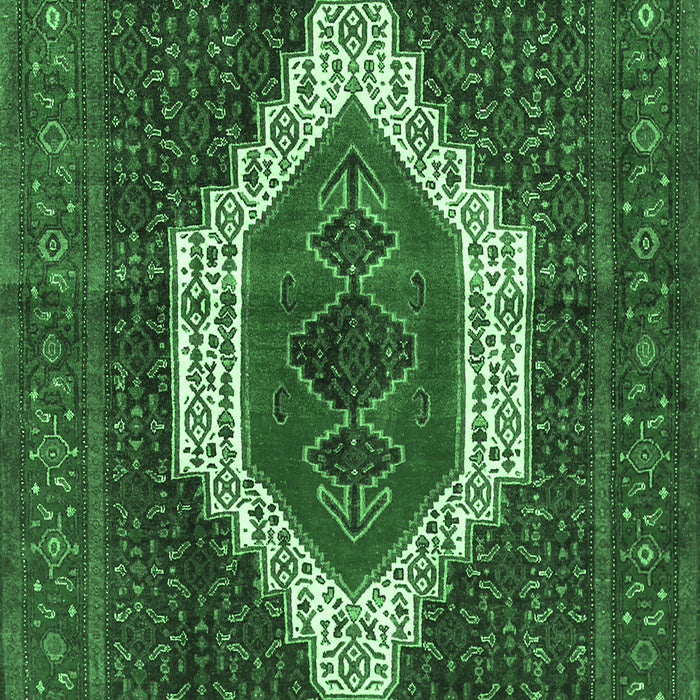 Machine Washable Persian Emerald Green Traditional Area Rugs, wshtr314emgrn