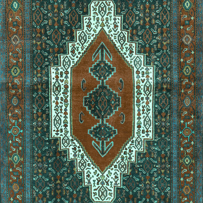 Machine Washable Persian Turquoise Traditional Area Rugs, wshtr314turq