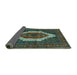 Sideview of Persian Turquoise Traditional Rug, tr314turq