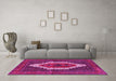 Machine Washable Persian Pink Traditional Rug in a Living Room, wshtr314pnk