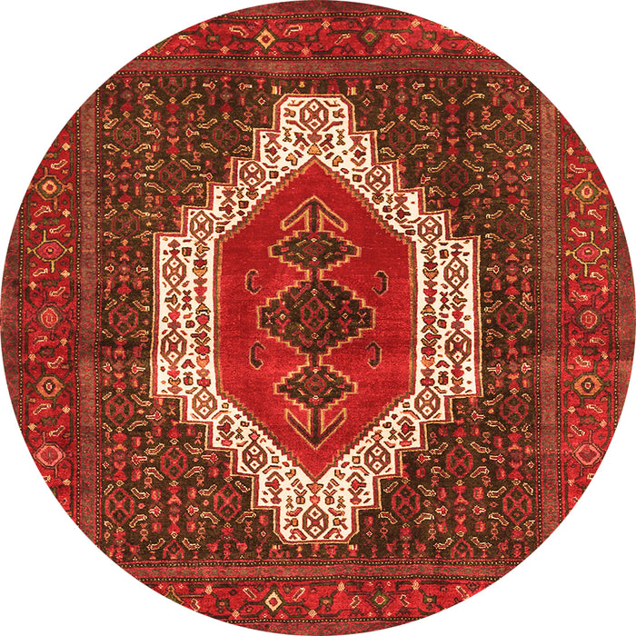 Machine Washable Persian Orange Traditional Area Rugs, wshtr314org