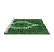 Sideview of Machine Washable Persian Emerald Green Traditional Area Rugs, wshtr314emgrn