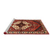 Sideview of Machine Washable Traditional Tomato Red Rug, wshtr315