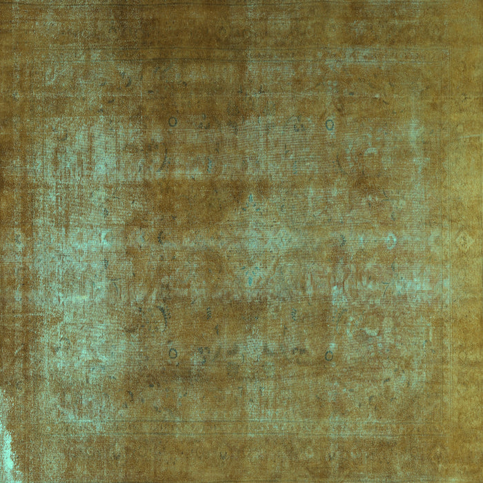 Square Persian Turquoise Traditional Rug, tr3150turq