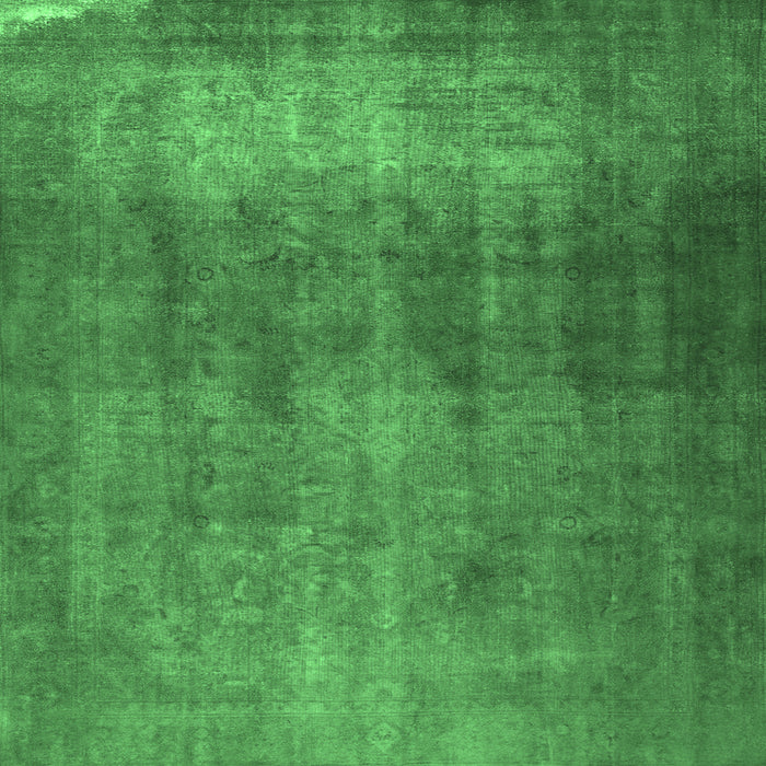 Square Persian Emerald Green Traditional Rug, tr3150emgrn