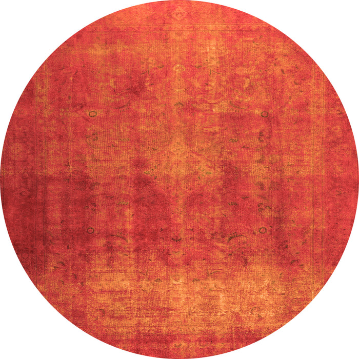 Square Persian Orange Traditional Rug, tr3150org