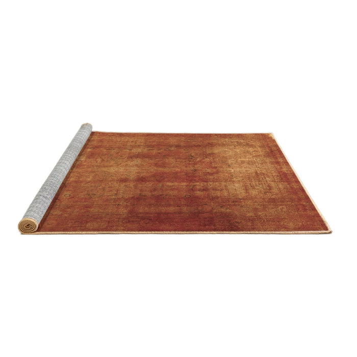 Sideview of Machine Washable Persian Brown Traditional Rug, wshtr3150brn