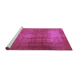 Sideview of Machine Washable Persian Purple Traditional Area Rugs, wshtr3150pur