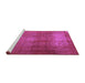 Sideview of Machine Washable Persian Purple Traditional Area Rugs, wshtr3150pur