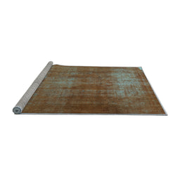 Sideview of Machine Washable Persian Light Blue Traditional Rug, wshtr3150lblu