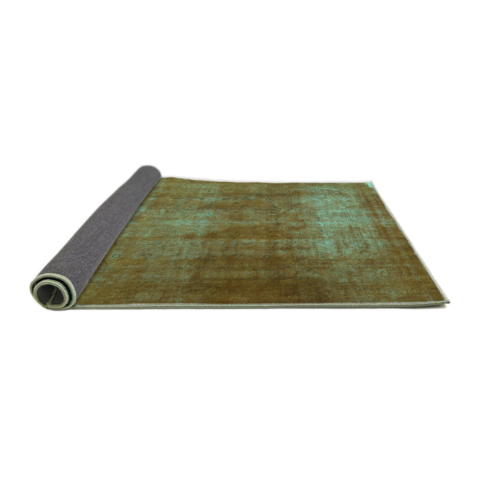 Sideview of Persian Turquoise Traditional Rug, tr3150turq