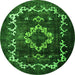 Machine Washable Persian Green Bohemian Area Rugs, wshtr3151grn