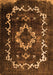 Serging Thickness of Machine Washable Persian Orange Bohemian Area Rugs, wshtr3151org