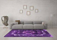 Machine Washable Persian Purple Bohemian Rug, wshtr3151pur