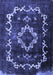 Machine Washable Persian Blue Bohemian Rug, wshtr3151blu