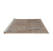 Sideview of Machine Washable Traditional Dark Almond Brown Rug, wshtr3152