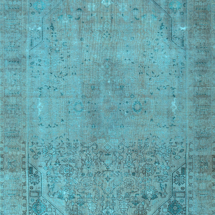 Machine Washable Persian Light Blue Traditional Rug, wshtr3152lblu